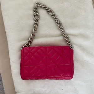 Zara fuchsia color chain bag